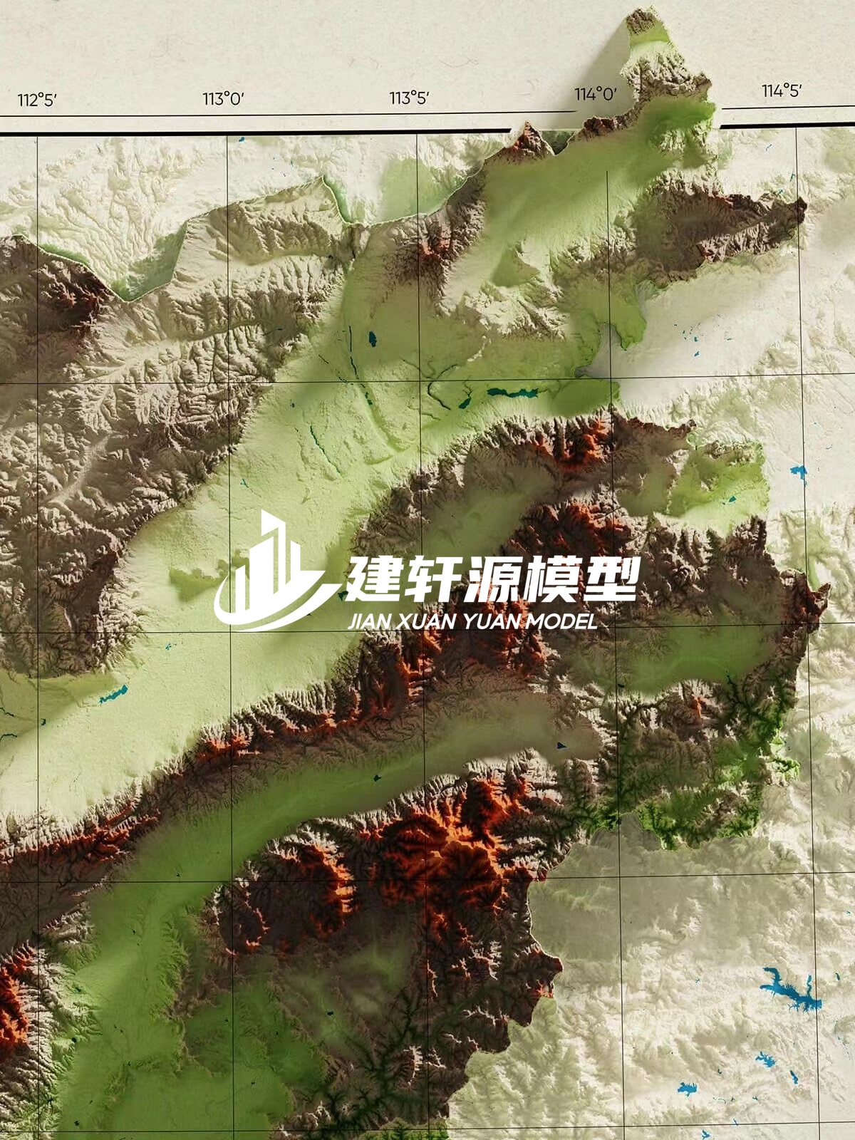 岑溪地形模型制作